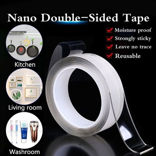 Transparent Nano Tape Washable Reusable Double-Sided Tape