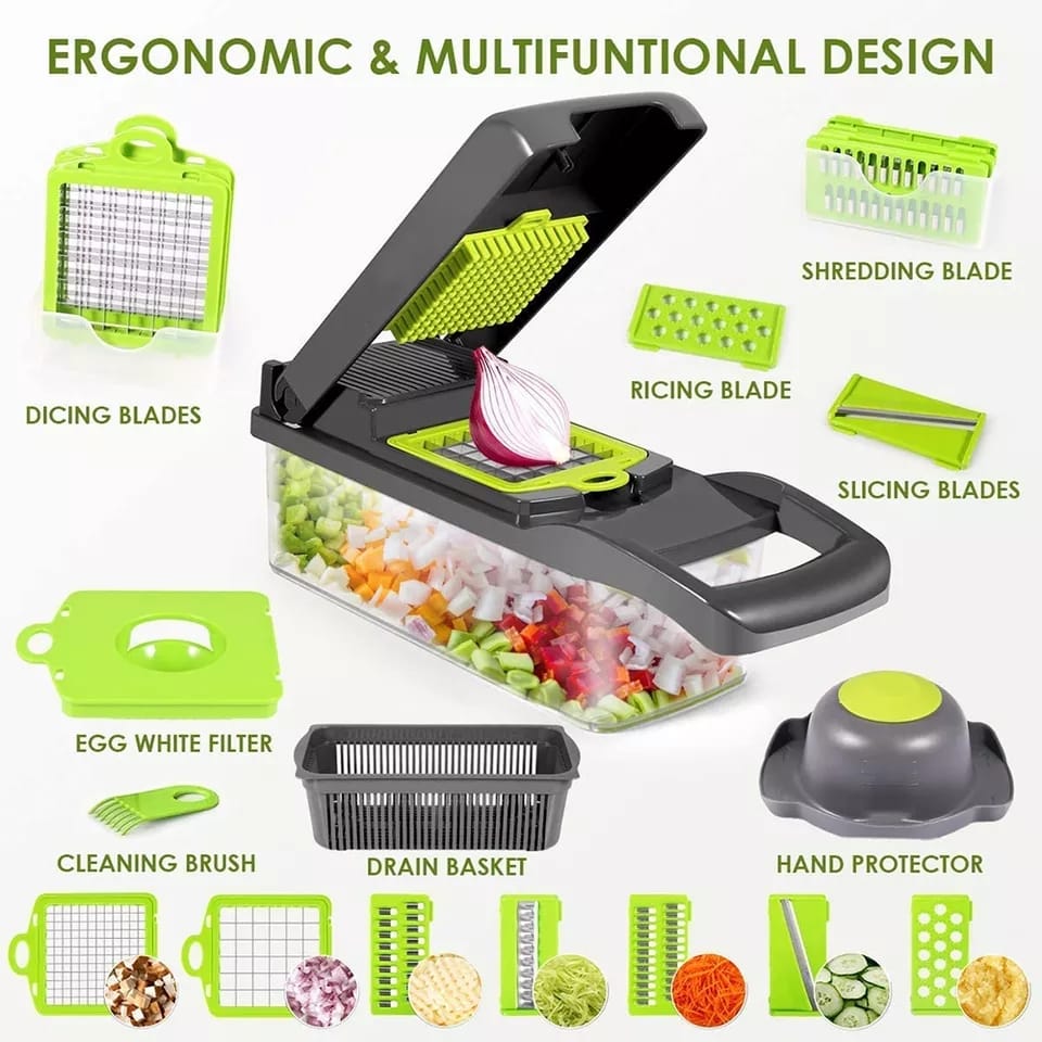 Buy 12 In 1 Vegetable Chopper Cutter Slicer Grater at Lowest Price in  Pakistan