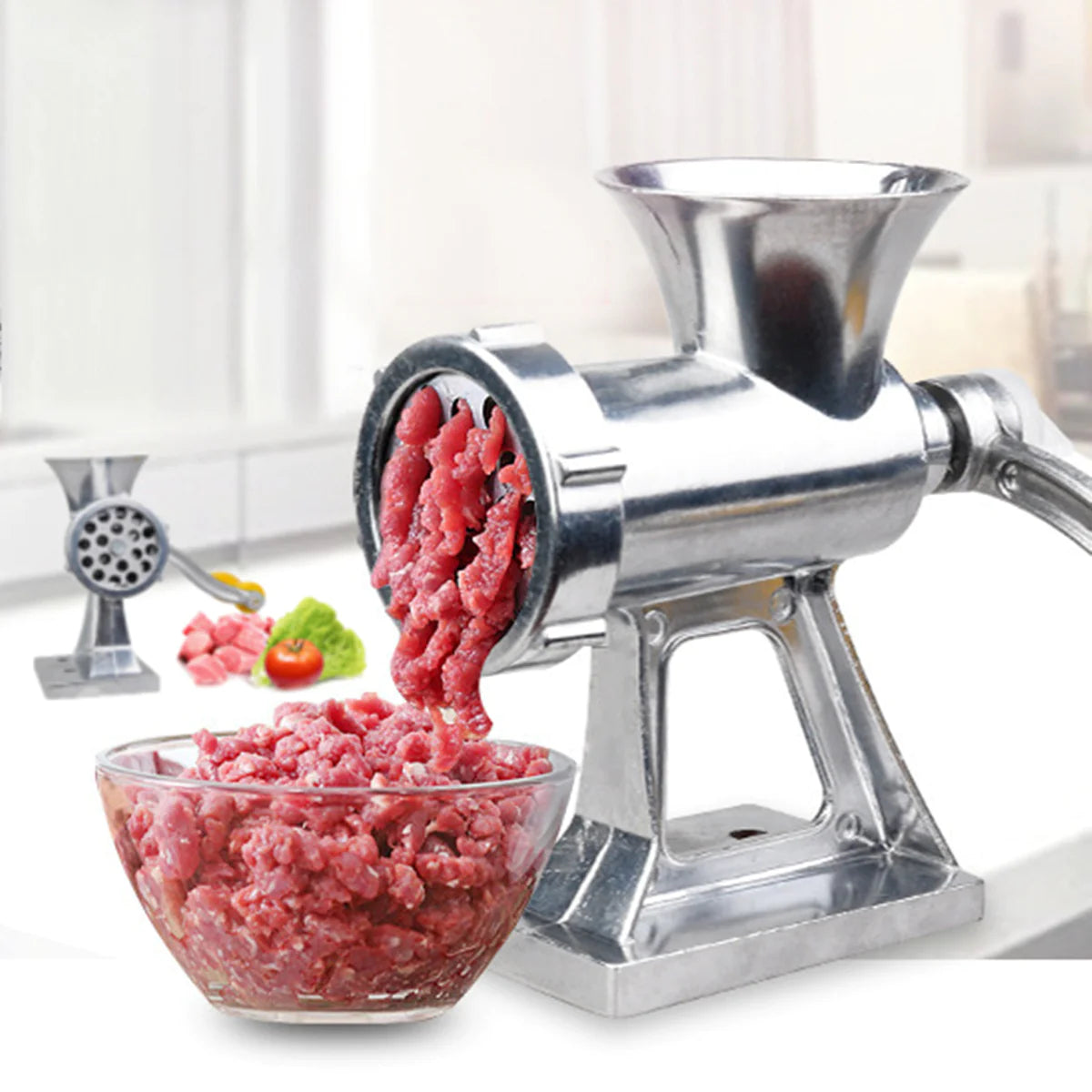 MANUAL ALUMINIUM MEAT MINCER GRINDER