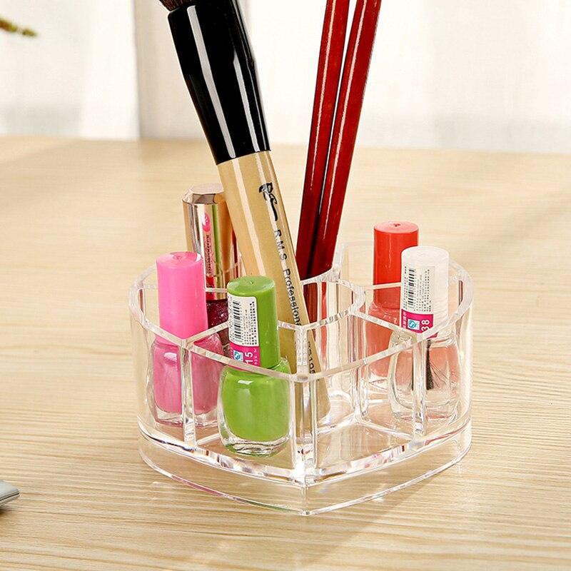 Acrylic Lipstick Organizer Heart Shape