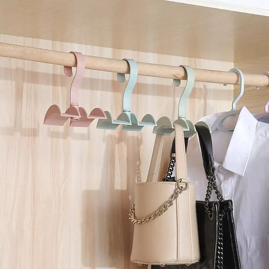 360-Degree Rotation Closet Hanger Handbag Storage Purse Hanging Rack