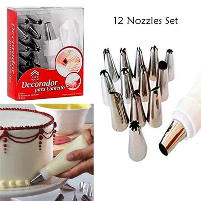 Cake Decorating Set 12 Pcs Nozzles