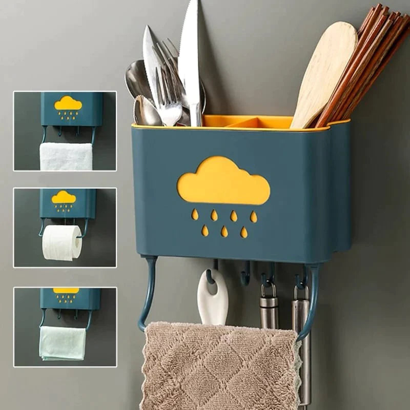 Wall Mounted Cutlery Drainer Rack