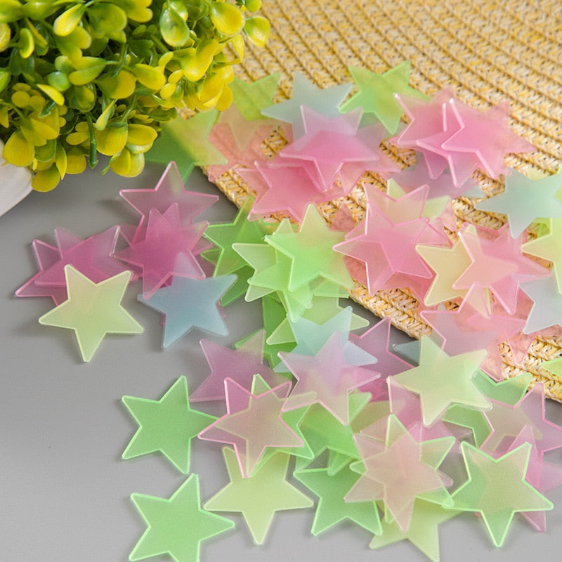 Pack of 100 - 3D Glowing Stars