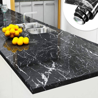 3D Black Marble Self Adhesive Sheet