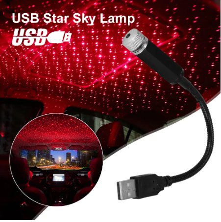 USB Auto Decoration Light Mini LED Car Roof Star Light Interior Atmosphere Lamp Projector Red Lights Car Lights Car Accessories