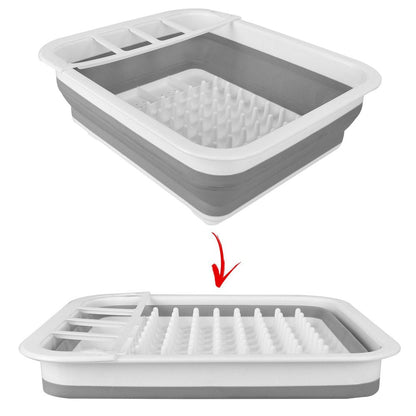 Silicone collapsible dish rack